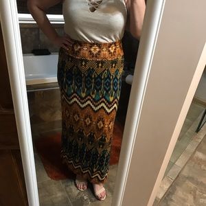 Aztec maxi skirt